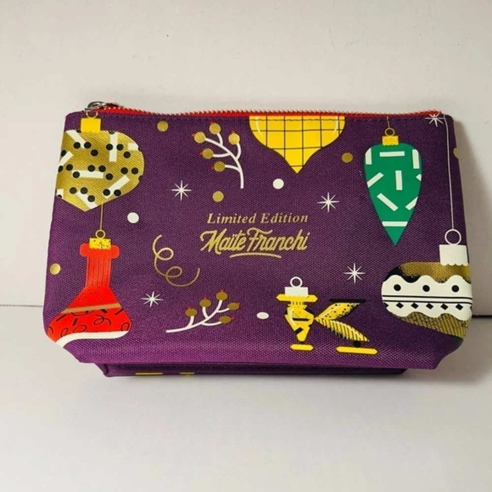 🎄Kiehl's SInce 1851 limited edition makeup bag Maite Franchi Christmas N…